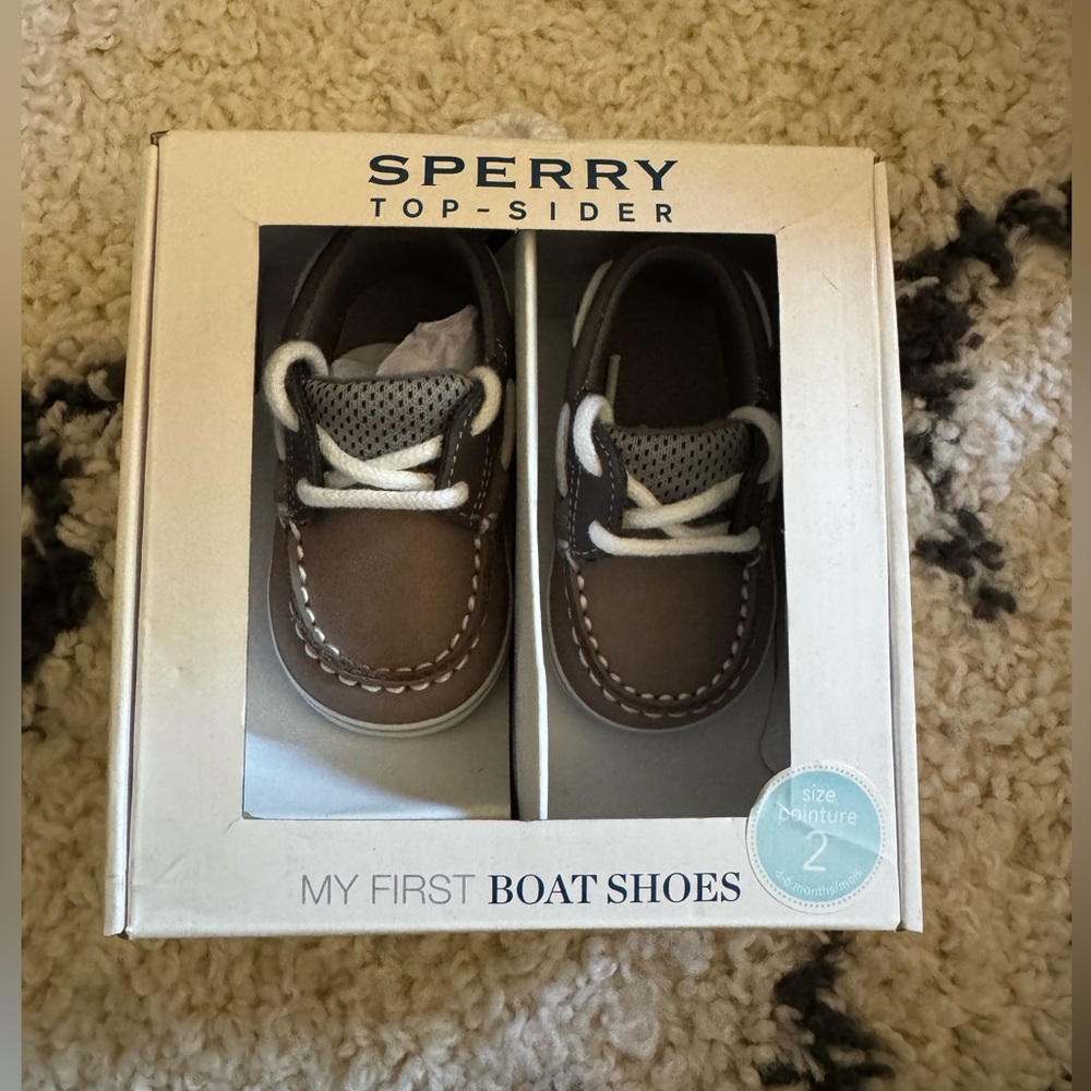 Sperry Kids Brown Boat Shoes NWOT